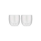 Set 2 Pahare Espresso Forever 80ml, Pereti Dubli, Termorezistente, Borosilicat, Cafea, Ceai