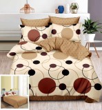 Lenjerie Pat Emilia Sf069, Bumbac, 4 Piese, Fara Elastic, Bej, Imprimeu