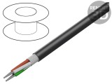 Cablu ALPHA WIRE Xtra Guard&reg; 2 3x22AWG neecranat 300V 30,5m cod 25003 BK005