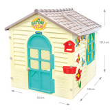 Casuta de joaca cu usi si ferestre functionale Maly, 122 x 120 x 120 cm, Mochtoys