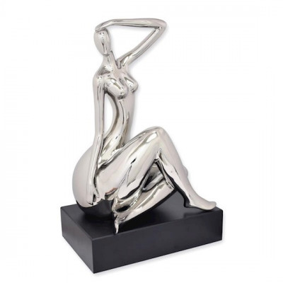 Nud inclinat-statueta moderna din ceramica CE-5 foto