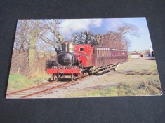Locomotiva cu Abur 2-4-0T Nr. 4 &amp;bdquo;Loch&amp;rdquo;, Isle of Man Railway . Carte Poștală Temă Feroviară de Colecție foto