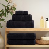 vidaXL Prosoape de săpun premium &quot;SOLUND&quot; 50 bucăți Negre 30x30 cm 550 gsm