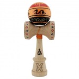 Kendama Originala , DRAGON Series, Super Sticky cu Cupe Mari King Size V3, Rulment Metalic si Gaura in Baza,18 cm, Ata 62/65 cm, Portocaliu/Negru