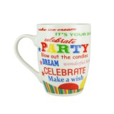 Cana, 320 ml, Cesiro, Alb cu design party