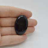 Cabochon turmalina negra 35x23x5mm c46, Stonemania Bijou