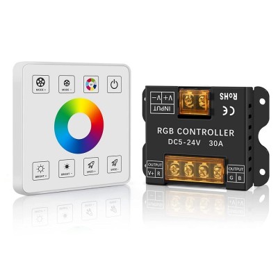 Controler Led RGB + Touch Panel 5V-24V - 30A foto