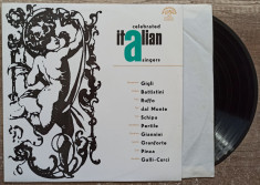 Celebrated Italian Singers// disc vinil foto