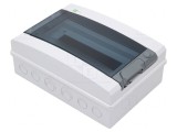 Carcasă pentru aparatură modulară IP65 gri deschis 12 module