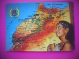 HOPCT 6734 DANSATOARE LA RESTAURANT LE RISSANI--CASABLANCA-HARTA -MAROC -AFRICA-NECIRCULATA, Printata