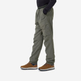 Pantalon Iarnă Călduros Hidrofob Drumeție SH100 X-WARM Gri Băieți 7-15 ani, Quechua