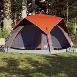 Gossi cabina cort de camping 4 persoane gri si portocaliu impermeabil