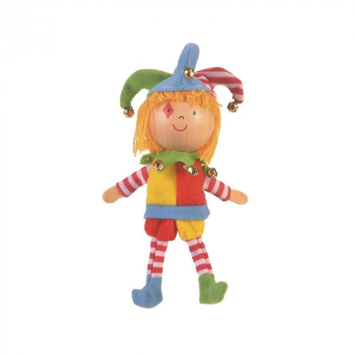 Marioneta pentru deget Arlechino pentru teatru papusi, finger-puppet, Fiesta EduKinder World