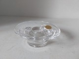 Suport de lumanare, de cristal, Made in Germany Bleikristall, 3.5cm inaltime x 8cm diametrum, decorat cu trandafiri