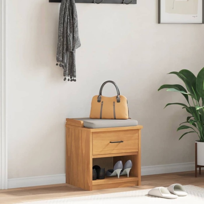 vidaXL Bancă pentru hol &bdquo;SANDNES&rdquo; 45x40x50 cm din lemn masiv de pin 4010445