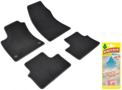 Covorase auto din mocheta Umbrella pentru Renault Clio V (2019-prezent) + Odorizant Auto Bradut Wunder-baum Beach Days foto