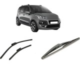 Cumpara ieftin Set 3 stergatoare CITROEN C3 PICASSO (SH_) din 2008-2017, pentru parbriz si luneta fata si spate auto, Bosch Twin-Aerotwin, din cauciuc siliconat rezi