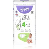 BELLA Baby Happy Soft&amp;Delicate Size 4 Maxi scutece de unică folosință 8-14 kg 62 buc