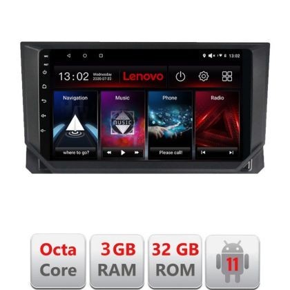 Navigatie Seat Arona Octa Core cu Android Radio Bluetooth Internet GPS WIFI DSP 3+32 GB 4G kit-arona+EDT-E509- LENOVO LITE CarStore Technology