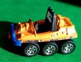 ATV 6X6 amfibie Matchbox, Jungle Adventure Tours 12, 2011 Mattel, seria Chase. Made in Thailanda. Diecast, carcasă metalică 5cm/3cm/h2 cm. Trei osii W