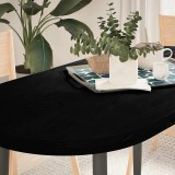 VidaXL Blat de masă maro &icirc;nchis 120x60x4 cm lemn masiv de stejar oval