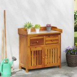 vidaXL Dulap de grădină cu sertar cu depozitare Maro 78 x 36.5 x 78cm