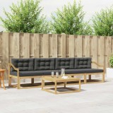 vidaXL Set de canapele de exterior cu pernă 4 pcs Alb și antracit 3386041