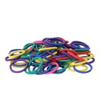 Set 300 bucati elastice de par multicolor pastel, cu cutie de depozitare din plastic, Oem