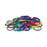 Set 300 bucati elastice de par multicolor pastel, cu cutie de depozitare din plastic