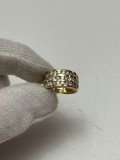 INEL AUR 14K + Cristale Zirconia - 3 Randuri - Lat - 8.1g. - Doar 310lei/gr., 46 - 56, Galben