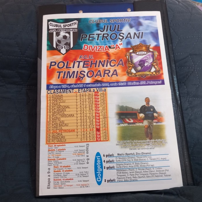 Program Jiul Petrosani - Poli Timisoara