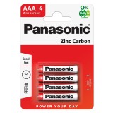 Baterii Panasonic AAA LR03 1.5V Zinc Carbon, blister 4 buc