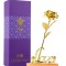 Trandafir suflat cu aur de 24K - Auriu + Suport Love