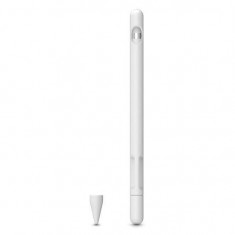 Husa Silicon Apple Pencil 1 - Tech-Protect Smooth White foto