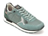 Pantofi sport PEPE JEANS verzi, MS40005, din material textil