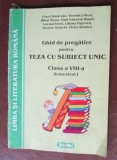 Ghid de pregatire pentru teza cu subiect unic. Clasa a 8-a sem.1, Clasa 1