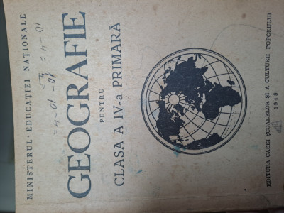 Geografue pentru clasa a V a , 1948 foto