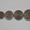 LOT 4 MONEDE-1/2,1,2,5 FRANCS FRANTA