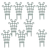 Set de 8 suporturi pentru plante YeahBoom, plastic, verde, 15,5 x 26 cm