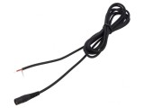 Cablu Negru 1x1mm2 DC 5.5/2.5 Soclu Drept 5m, WEST POL