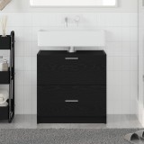 vidaXL Cabinet pentru Chiuvetă Stejar Negru 59x37x59 cm Wood Engineered
