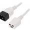 Cablu Alimentare 1,8m Alb 3x1,5mm2 IEC C19 Mamă la IEC C20 Tată 16A