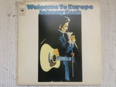johnny cash welcome to europe 1975 disc vinyl lp compilatie muzica country folk rock CBS records germany VG+