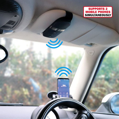 Car Kit Bluetooth Headset, Hands Free, fixare parasolar, Bluetooth V4.0 + HFP, HSP, A2DP, timp vorbire 17 ore foto