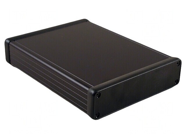 Carcasă aluminiu neagră 191x220x66mm
