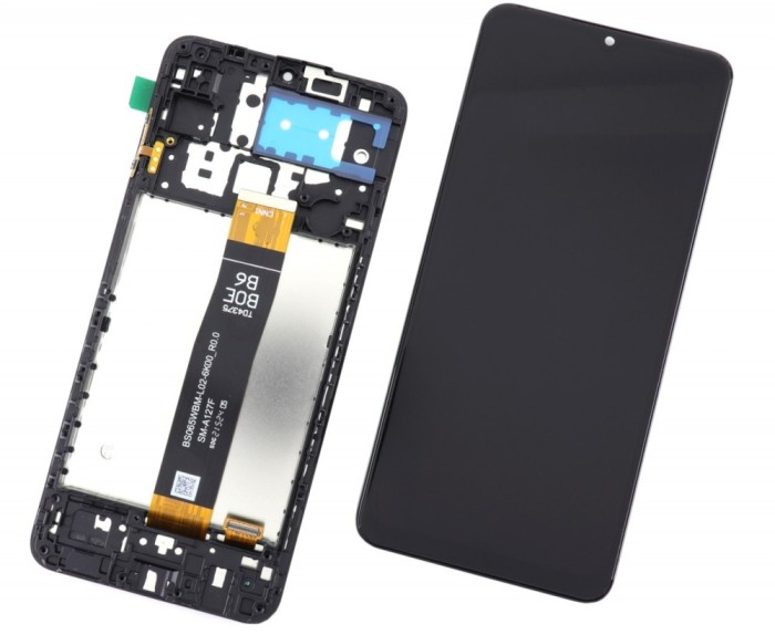 Display Samsung Galaxy A12 A127 Nacho cu Rama Display Black Negru