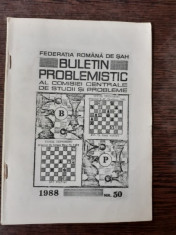 BULETIN PROBLEMISTIC AL COMISIEI CENTRALE DE STUDII SI PROBLEME NR. 50/1988 foto