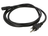 Cablu IEC C13 mamă - 3x16AWG, 2m, negru, 13A, PVC