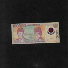 Rar! Indonezia 100000 100.000 rupii rupiah 1999 polymer seria310813