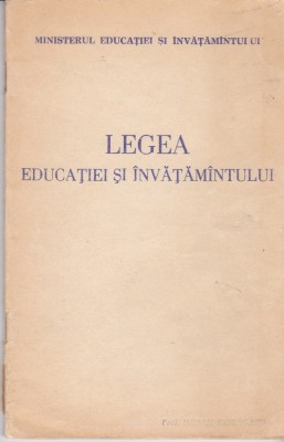 AS - LEGEA EDUCAȚIEI ȘI &amp;Icirc;NVĂȚĂM&amp;Acirc;NTULUI 1978 foto